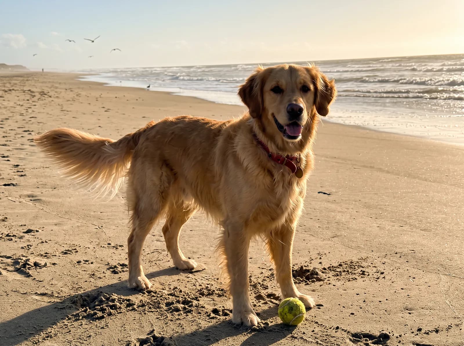 The sea, a ball, and not a care in the world